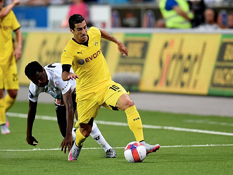 Davongezogen: Dortmunds Mkhitaryan dreht das Spiel bei Odds BK.