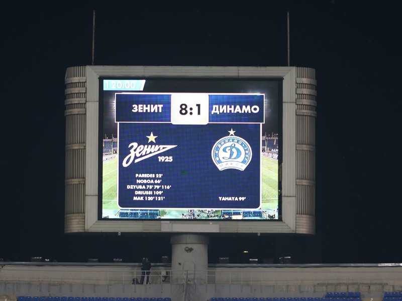 Dokument eines denkwürdigen Spiels: Zenit St. Petersburg zog durch ein 8:1 über Minsk in die Play-offs der Europa League ein.