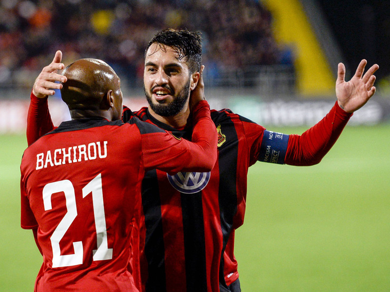 Östersunds Kapitän und Torschütze: Brwa Nouri (mit Fouad Bachirou).