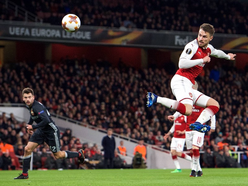 Hingucker der Partie: Aaron Ramsey traf technisch überragend zum 3:1.