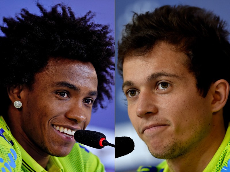 Einigkeit: Willian (rechts) und Bernard.