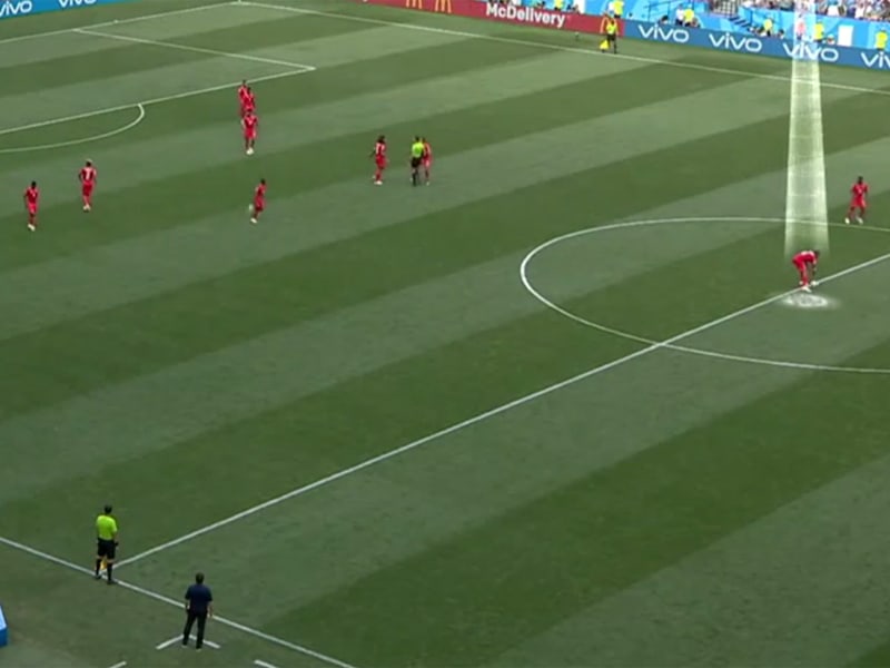 Kein Gegenspieler? Umso besser! Panama beim netten Versuch, auf das 0:2 gegen England zu reagieren.