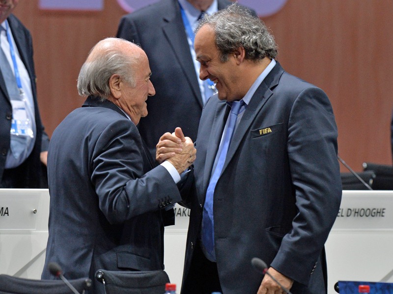 Joseph Blatter (li.) und Michel Platini