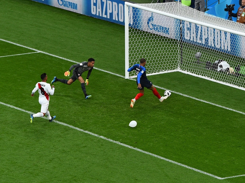Kylian Mbappé erzielt das 1:0 für Frankreich