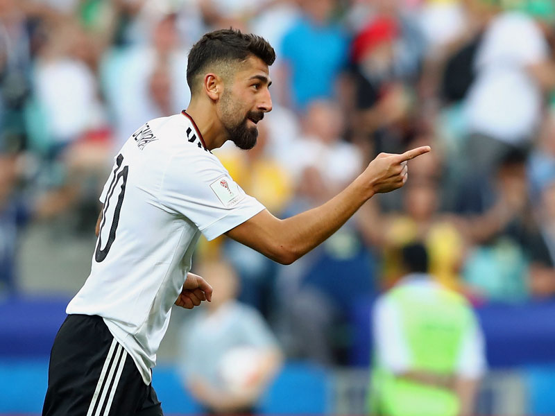 Fingerzeig nach der Pause: Kerem Demirbay brachte die deutsche Mannschaft in Führung.