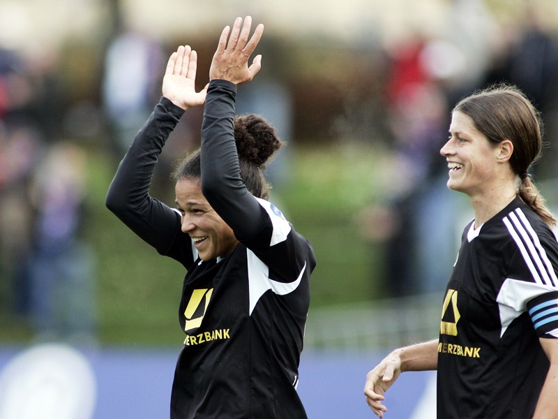 Jubel über den eigenen Doppelpack: Celia Sasic steuerte zwei Tore zum 5:0-Sieg des FFC bei.