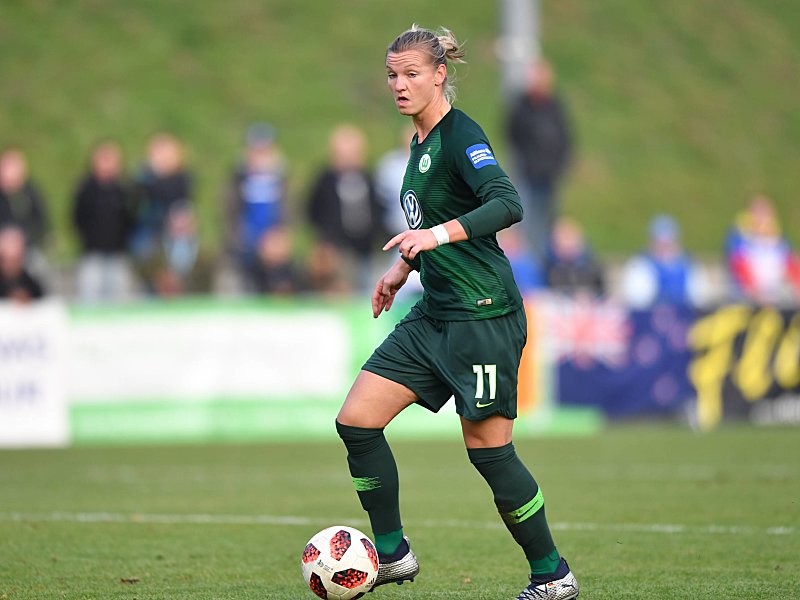 Doppelt erfolgreich: Wolfsburgs Alexandra Popp traf beim 9:0 gegen Sand zweimal.
