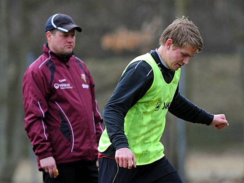 Gehen künftig getrennte Wege: Dresdens Trainer Matthias Maucksch und Stürmer Tore Andreas Gundersen.