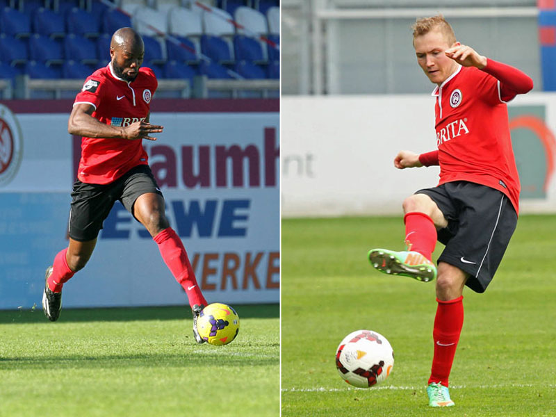 Mussten zu Wochenbeginn mit dem Training aussetzen: José Pierre Vunguidica (li.) und Julian Grupp.