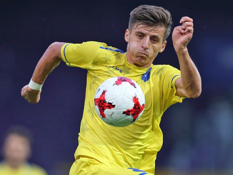 Traf mit Kosovos U 21 am Dienstagabend auf die DFB-Auswahl: Würzburgs Stürmer Enis Bytyqi.