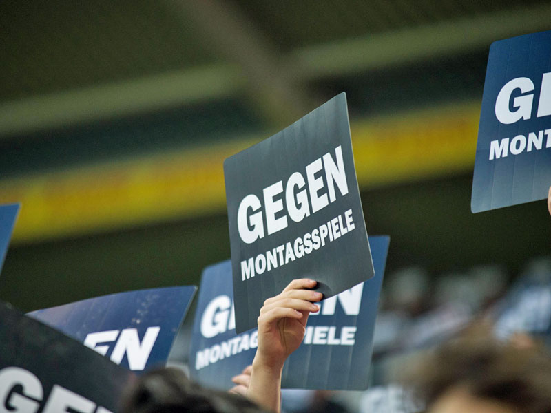 Protest gegen Montagsspiele