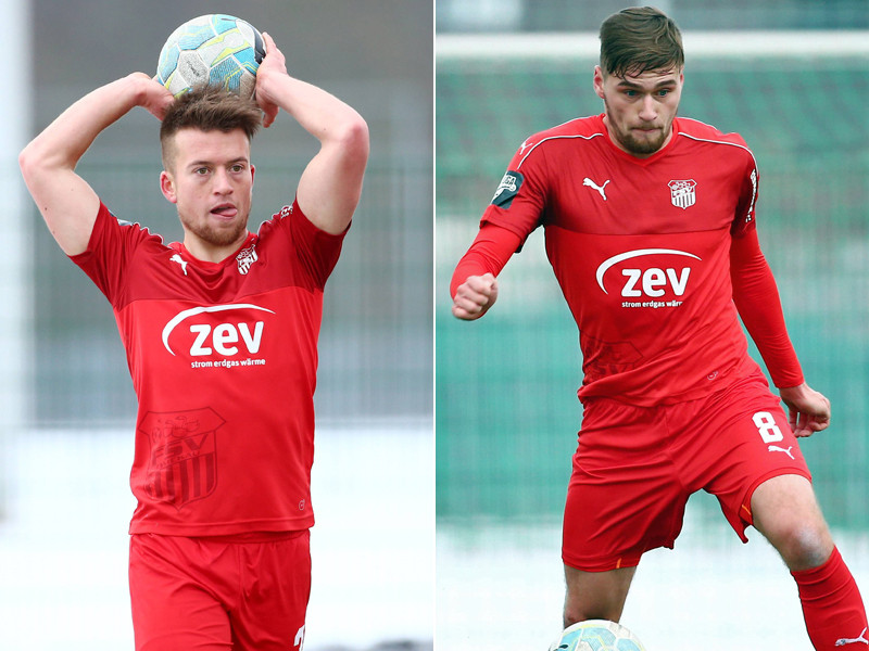 Bald wieder für den FSV Zwickau auf dem Platz: Patrick Göbel (l.) und Jonas Nietfeld.