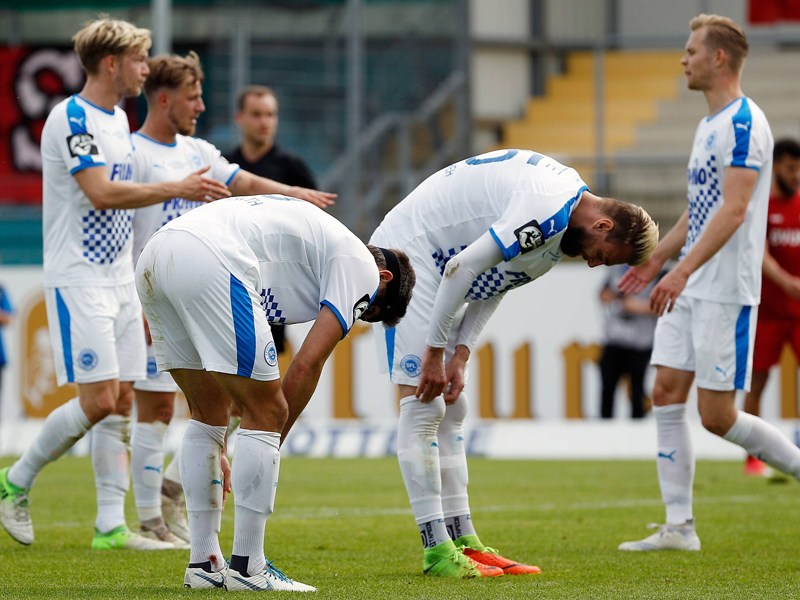 Traurige Absteiger: Für die Sportfreunde Lotte geht es in die Regionalliga.