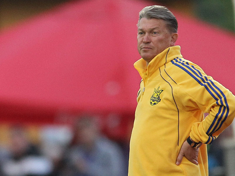 War mit der Leistung seines Teams zufrieden, auch wenn es hier nicht danach ausssieht: Ukraine-Coach Oleg Blochin.