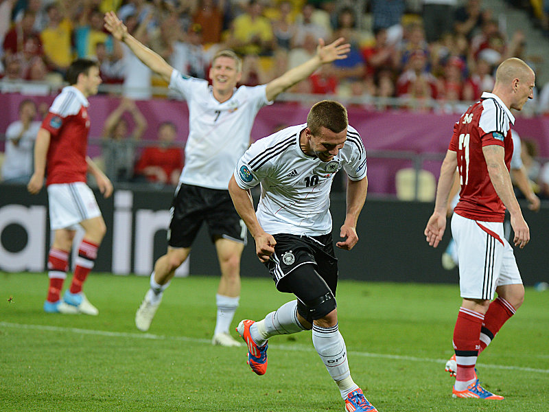 Er schoss in seinem 100. Länderspiel das 1:0: Lukas Podolski.