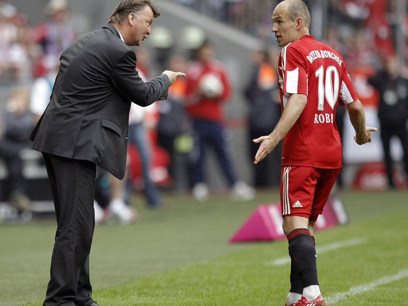 Louis van Gaal und Arjen Robben