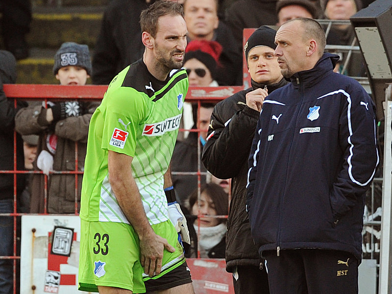 Reicht es für Samstag? Torwart Tom Starke (l.) und Trainer Holger Stanislawski (r.).