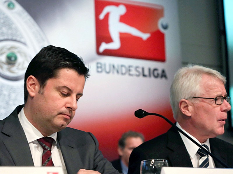Gaben die Entscheidung in der TV-Rechtevergabe bekannt: DFL-Geschäftsführer Christian Seifert und Präsident Reinhard Rauball (re.).