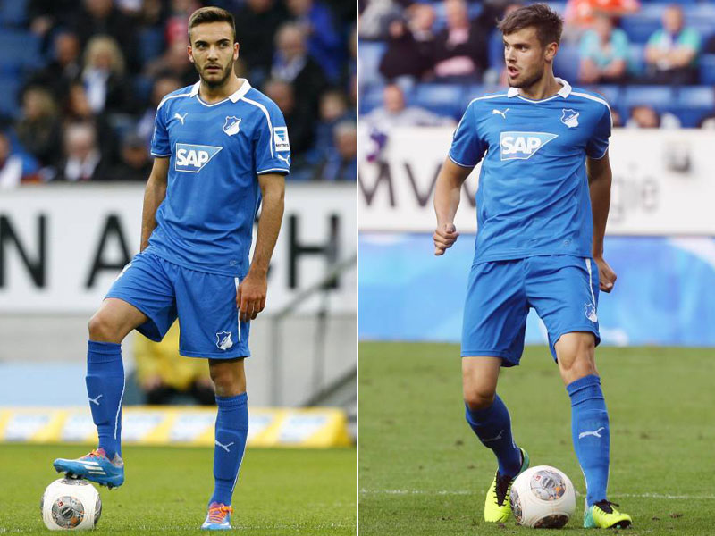Kenan Karaman (li.) und Stefan Thesker wechseln im Sommer von Hoffenheim nach Hannover.
