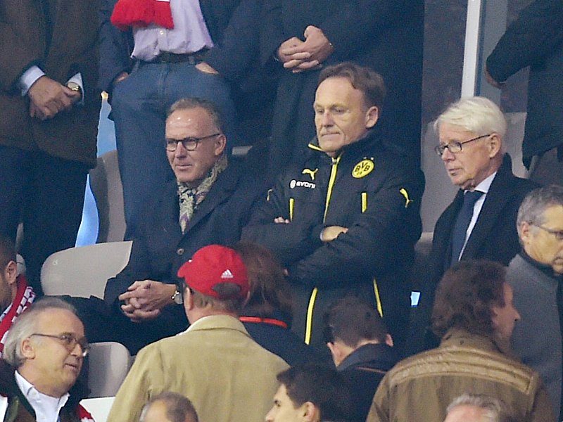Dicke Luft: Karl-Heinz Rummenigge (li.) und Hans-Joachim Watzke (Mi.).