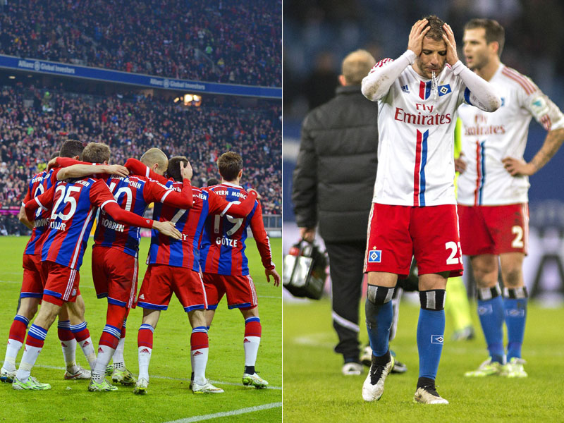 Jubelnde Bayern, entsetzter van der Vaart - Emotionen aus 2014.
