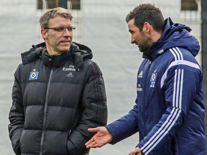 Stabswechsel: Joe Zinnbauer ist nicht mehr Trainer des HSV, Peter Knäbel übernimmt.