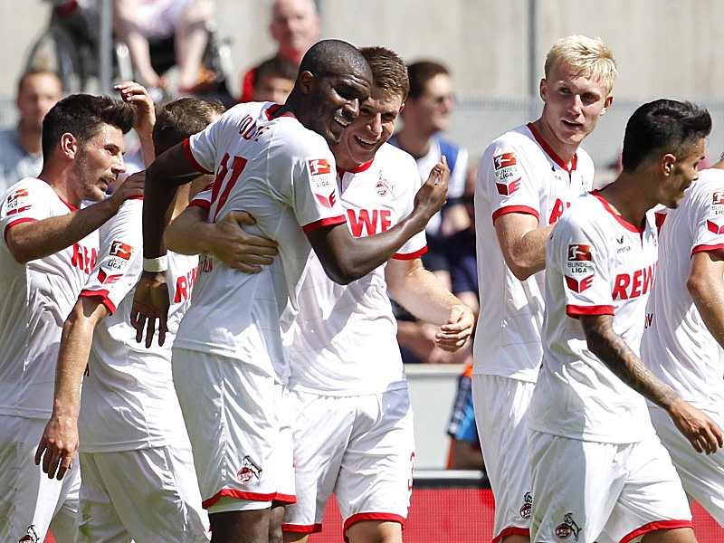 Anthony Modeste lässt sich für seinen Treffer zum zwischenzeitlichen 1:0 feiern.