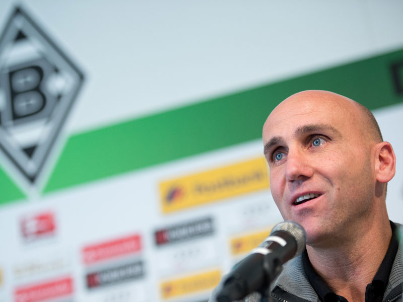 Andre Schubert am Dienstag auf der Pressekonferenz