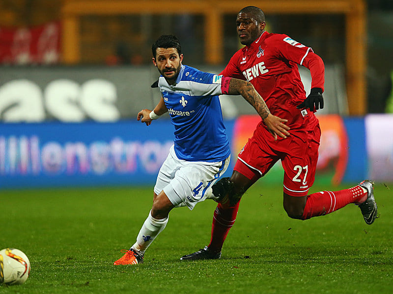 Konnte in Darmstadt nicht überzeugen: Anthony Modeste, hier gegen Aytac Sulu (li.).