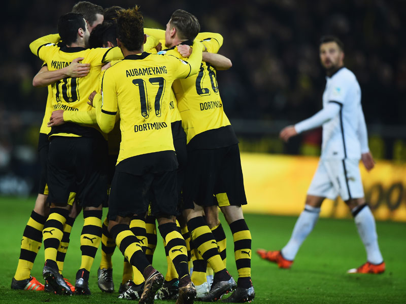 Geballte Borussenpower: Der BVB ließ gegen Frankfurt nichts anbrennen.