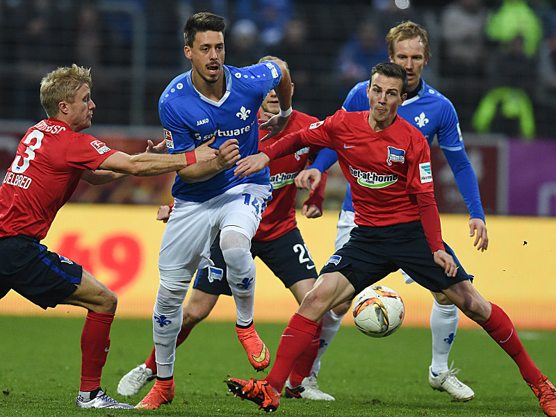 Hatte mit seinen Lilien aus Darmstadt gegen die Berliner Hertha nichts zu melden: Sandro Wagner.