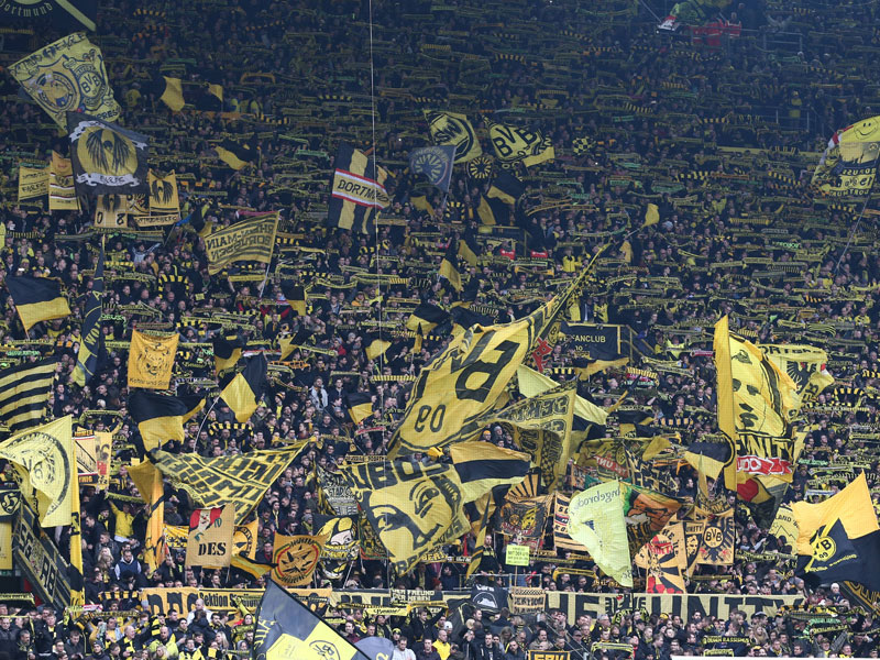 Borussia Dortmund verzeichnete in der Hinrunde 2015/16 erneut den höchsten Zuschauerschnitt der Bundesliga.