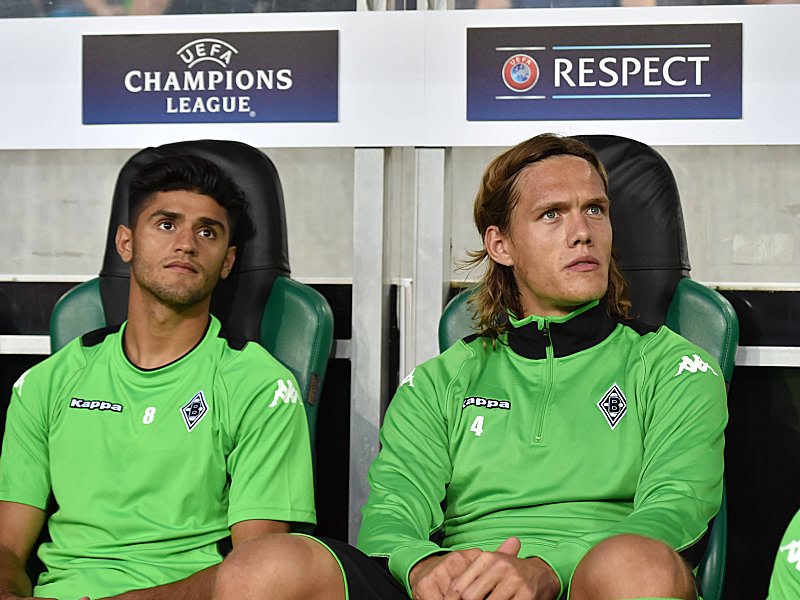 Mo Dahoud und Jannik Vestergaard (re.)