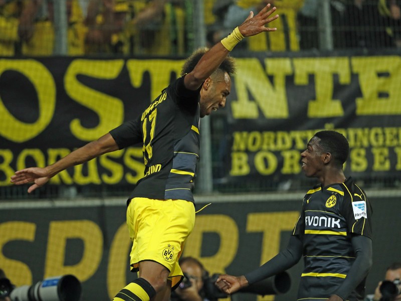 Dortmunds Dembelé (re.)