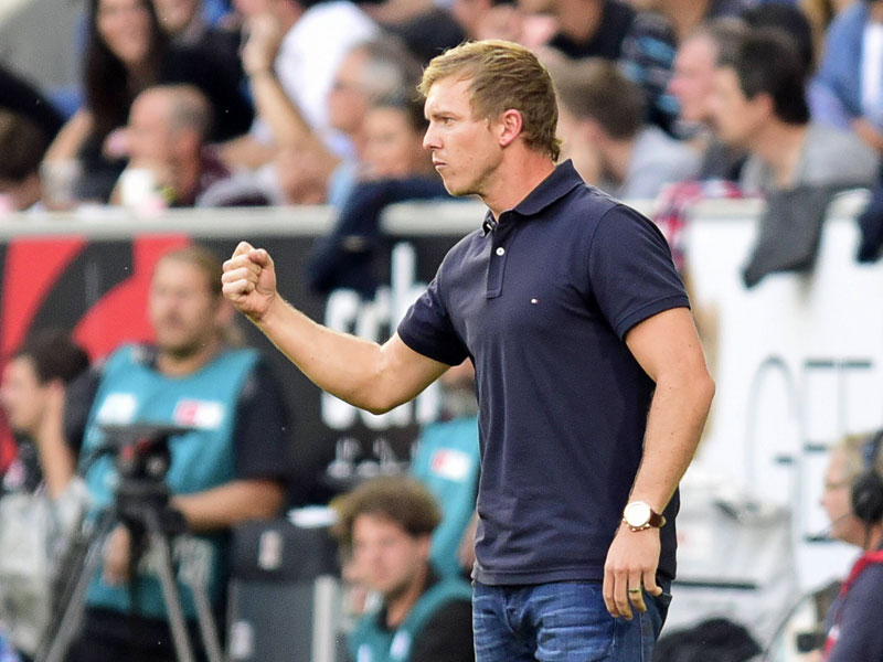 Hoffenheims Trainer Julian Nagelsmann feierte den ersten Sieg.