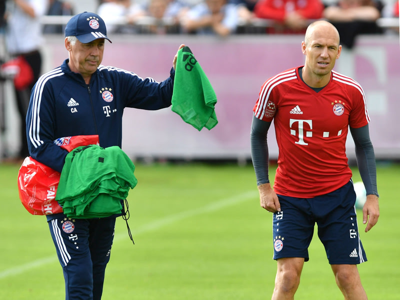 Unzureichendes Pensum: Auch Arjen Robben war mit Carlo Ancelottis Training nicht zufrieden.