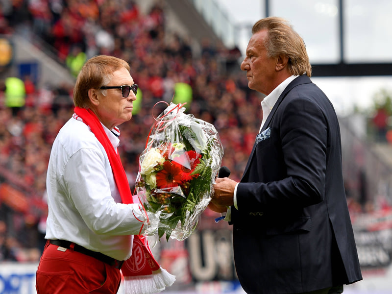 Mainzer Ehrenamtler: Klubchef Johannes Kaluza (l.) und sein Vorgänger Harald Strutz.