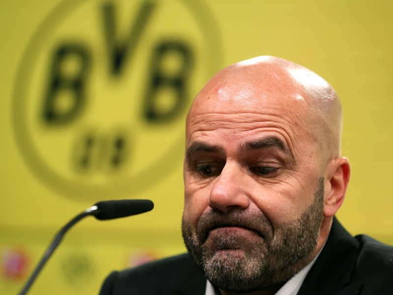 Das war's: Peter Bosz bei der Pressekonferenz nach dem 1:2 gegen Bremen.
