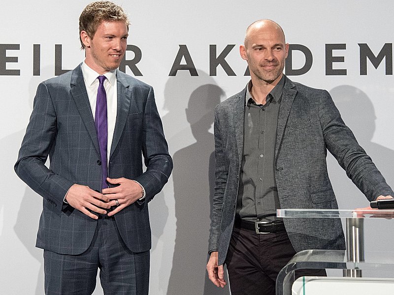 Julian Nagelsmann und Alexander Schmidt (v.li.)