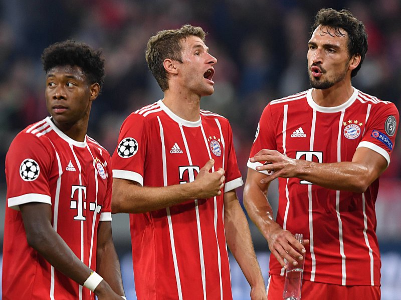 David Alaba, Thomas Müller und Mats Hummels