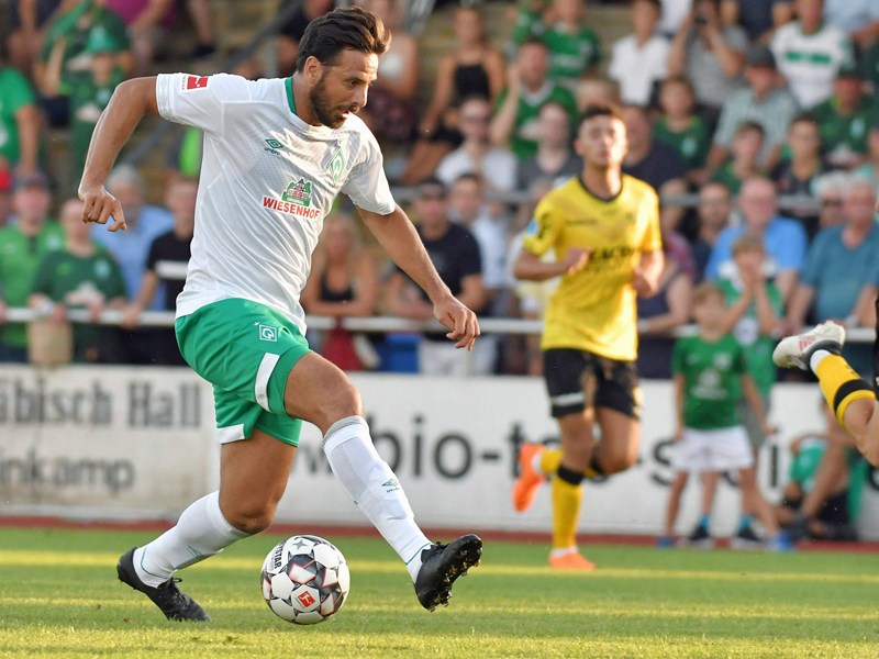 Wieder auf dem Rasen im Werder-Trikot: Bremens jüngste Verpflichtung Claudio Pizarro.
