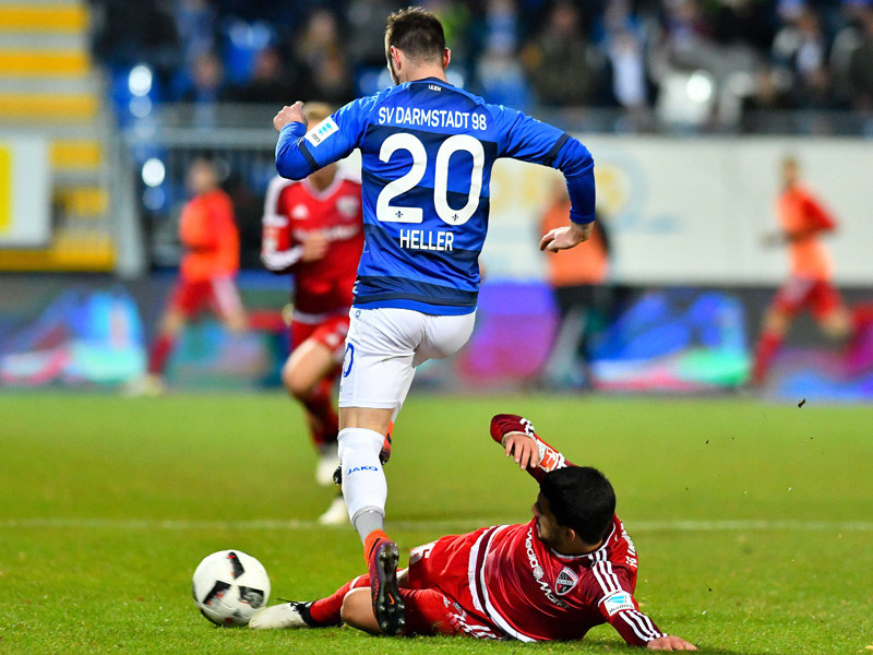 Einer der wenigen Darmstädter, die gegen den FCI für Akzente sorgten: Marcel Heller.