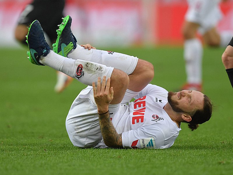 Musste mit Schmerzen raus, kam aber glimpflich davon: Kölns Marco Höger.