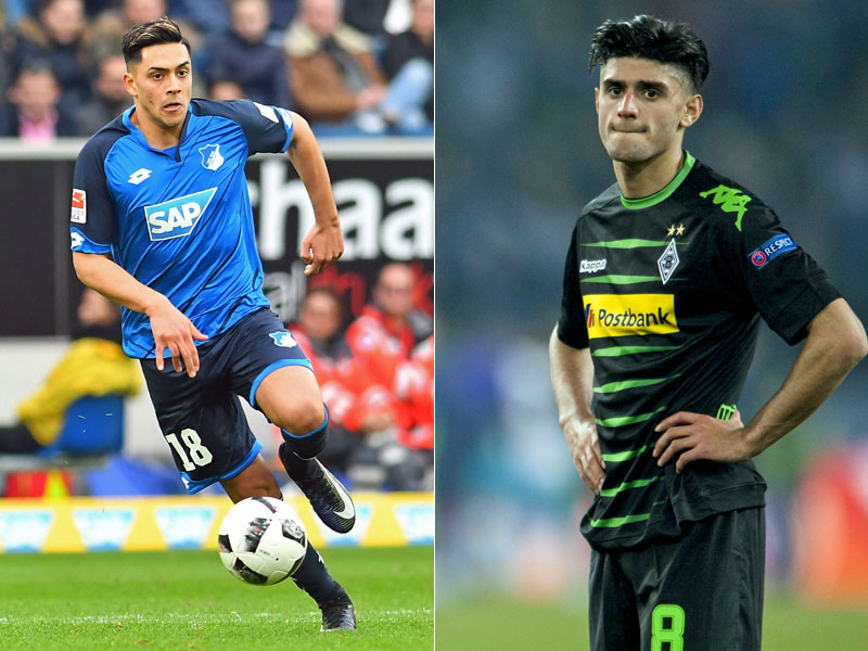 Hoffenheims Nadiem Amiri (li.) könnte Mahmoud Dahoud in Mönchengladbach beerben.