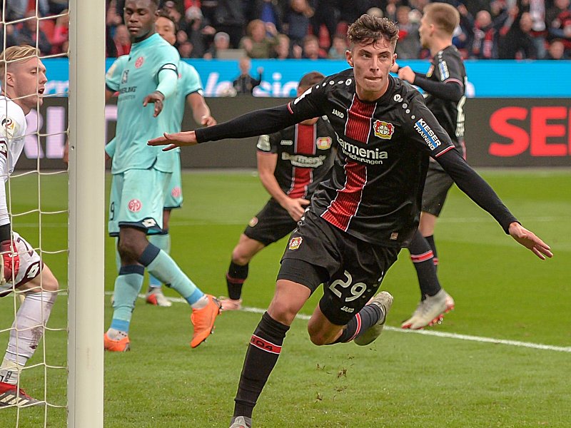 In Topform: Kai Havertz traf für Bayer zum 1:0.
