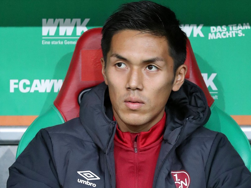 In Augsburg 90 Minuten nur auf der Bank: Nürnbergs Yuya Kubo.