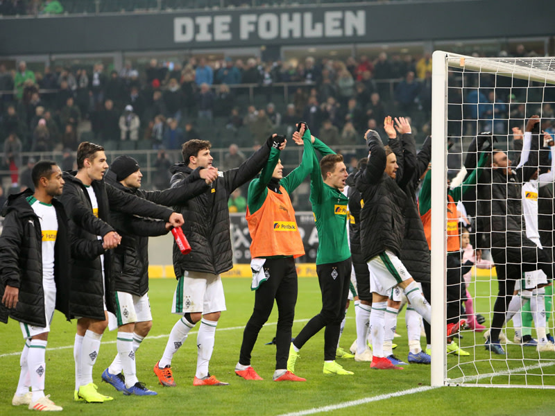 Fohlenjubel: Borussia Mönchengladbach hat Platz zwei am Sonntagabend eindrucksvoll gefestigt.