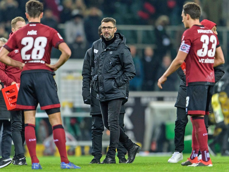 Nürnbergs Trainer Michael Köllner nach dem 0:2 in Mönchengladbach.