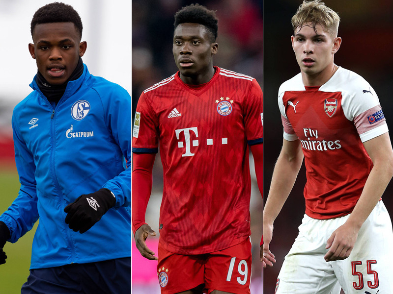 Rabbi Matondo, Alphonso Davies und Emile Smith Rowe