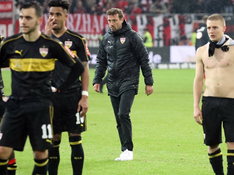 Frustrierte Mienen - auch bei Markus Weinzierl